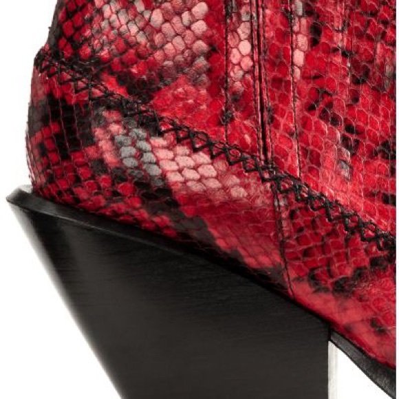 H&M STUDIO AW 2016 red ankle boot size 41 - Picture 3 of 7
